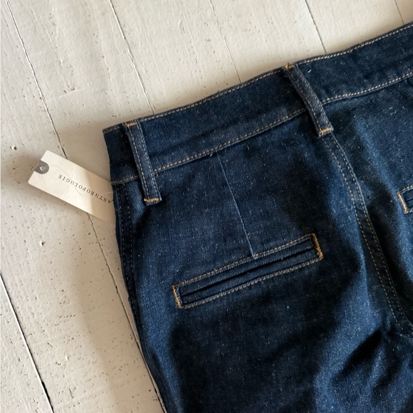 Anthropologie NWT PILCRO Dark Blue Flare Jeans 26 - Picture 5 of 6